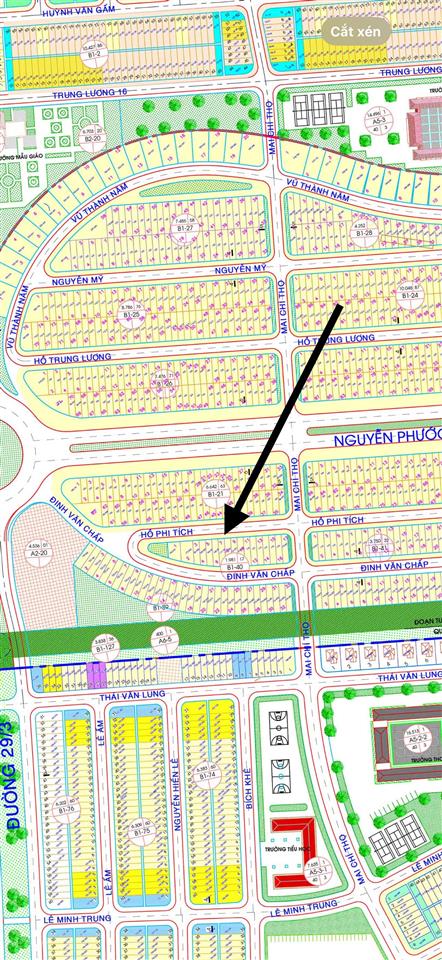 Chuyển nhượng 213m2 đất 2 mt trước sau hồ phi tích  ngay tòa chung cư cao cấp đang xây