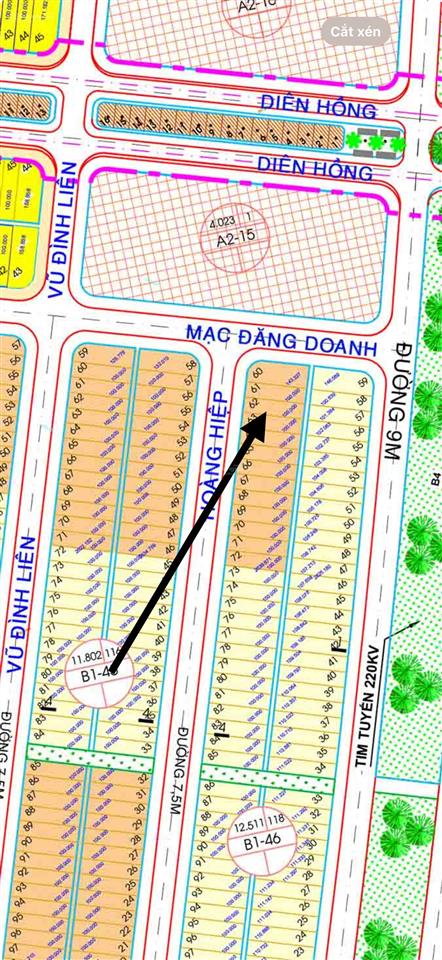 Chuyển nhượng cặp 200m2 đường hoàng hiệp  ngay trục tmdv xây chung cư