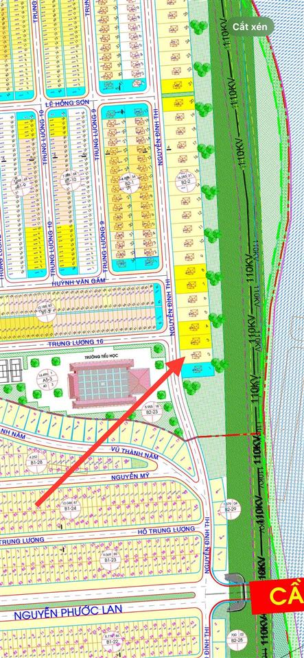 Chào bán 525m2 đường nguyễn đình thi  ngay trục nguyễn phước lan