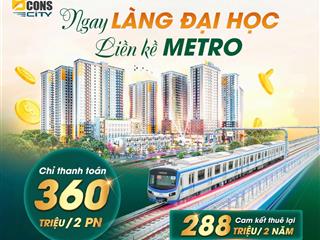Bcons city  căn góc 2view 56m2  có cam kết thuê 14tr/th giá chỉ 2,65 tỷ.  0899 525 *** minh thông