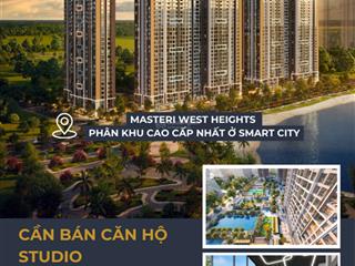 Cho thuê nhanh 2 chcc studio và 1n + 1 tại tòa b masteri west heights, smart city