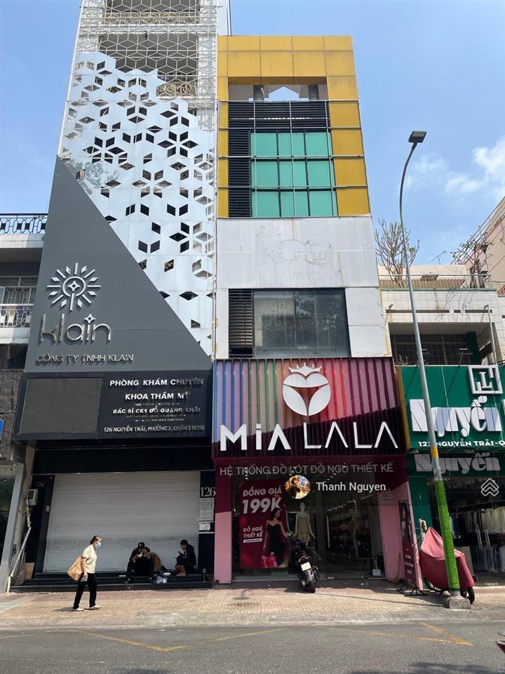 Vị trí rất đẹp  mt nguyễn trãi, quận 5  5.5x21m  5 tầng  hđt 120 triệu/tháng  giá 55 tỷ