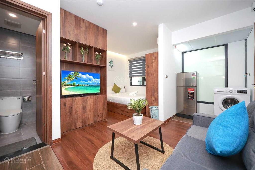 Cho thuê chdv full đồ studio mới tinh ở 121 yên phụ nhỏ, gần đường thanh niên, tây hồ, hà nội