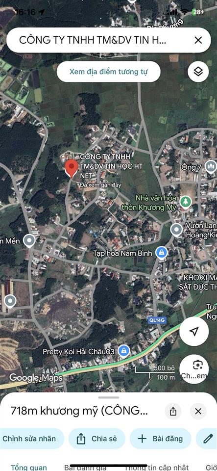 Chào bán nhà vườn 718m2 khương mỹ, hoà phong, đà nẵng