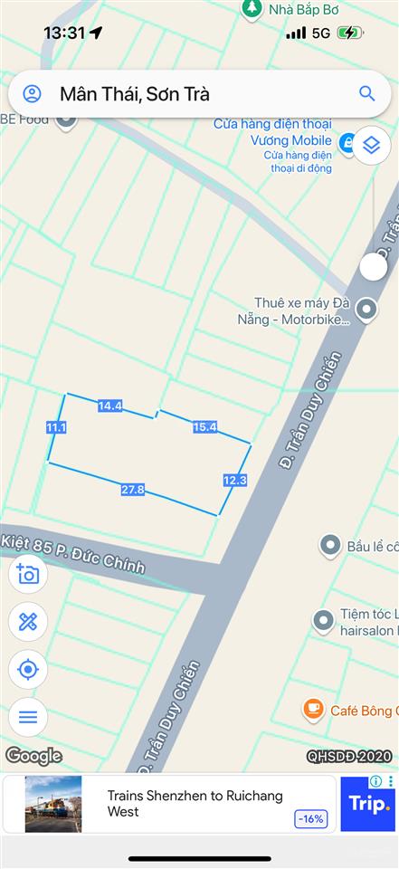 Bán đất mặt tiền trần duy chiến. 327m2 ngang 12m