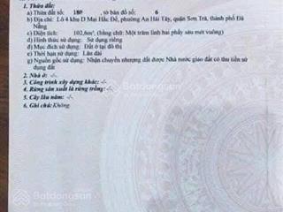 Bán đất mặt tiền 29 mai hắc đế. đối diện cầu rồng