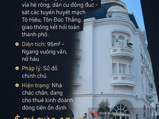 Bán gấp mặt đường trần nguyên hãn 95m2 ngay ngã tư an dương chỉ hơn 17 tỷ