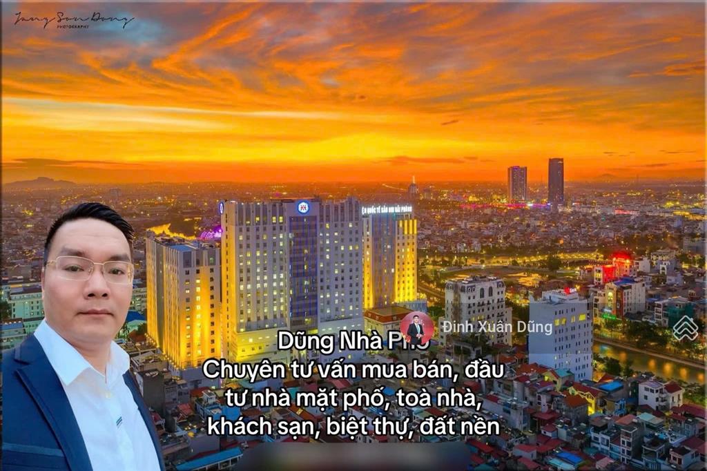 Mặt phố trung tâm gần hoàng diệu, lê thánh tông 1780m2 mặt tiền vip 35m lô góc đẹp xây toà nhà