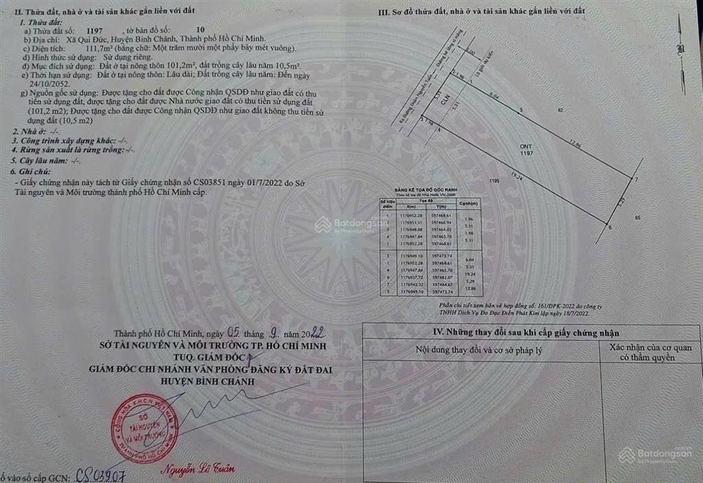 Cần bán gấp 5 lô đất thổ cư 111m2 giá 2,5 tỷ, 118 m2 giá 2,650tỷ, 214m2 giá 4,050 tỷ