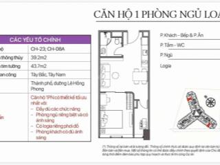 Bán căn 1 ngủ diện tích 43,7m2 dự án golden crown ( doji) gía 2,5 tỷ full nội thất.2026 nhận nhà