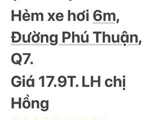 Bán đất 2 mt đường phú thuận, quận 7