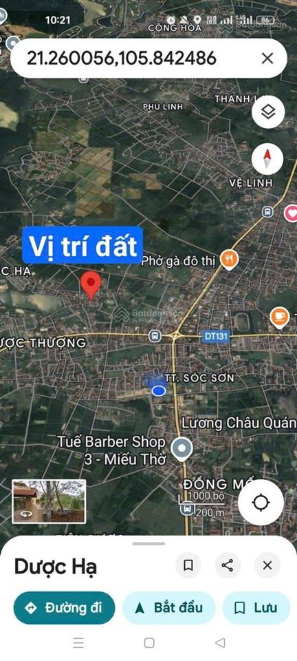 Bán đất 99,4 m trục chính trung tâm xã sóc sơn  hà nội.