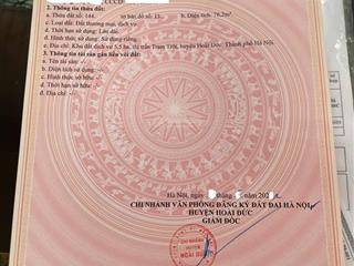 Chính chủ cần bán đất tại ngã tư thị trấn trạm trôi, hoài đức, diện tích 76m, đường oto tránh nhau.