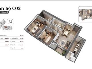Trực tiếp cđt tsq bán căn c02 68m, 2ngủ 2wc tháp đôi kepler land giá 5,7x tỷ