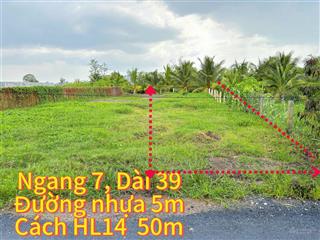 7x 39m, 105m thổ  650tr  đồng thạnh  gct  tg (cách hl14 40m)