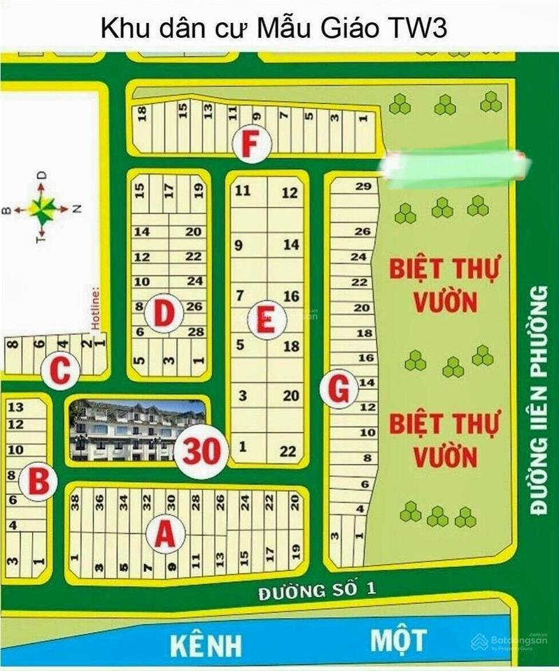 Bán đất đường liên phường quận 9, dự án mẫu giáo tw 3 (cao đẳng tw3) liền kề verosa khang điền