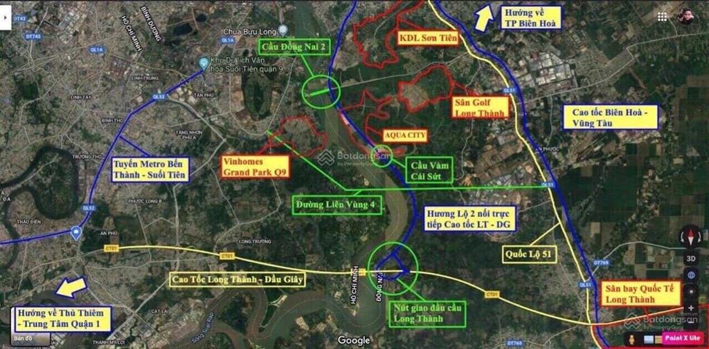 Đất nền sân golf long thành, biên hòa new city. sổ hồng riêng, bank 70%
