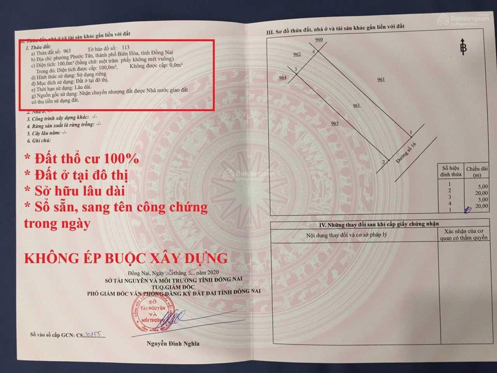 Đất nền sân golf long thành, biên hòa new city. sổ hồng riêng, bank 70%