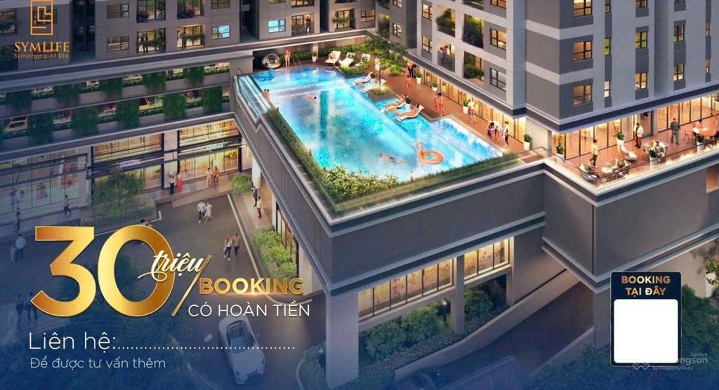 Căn hộ 2,5 tỷ symlife, trả trước 500 triệu, 09/2027 nhận nhà