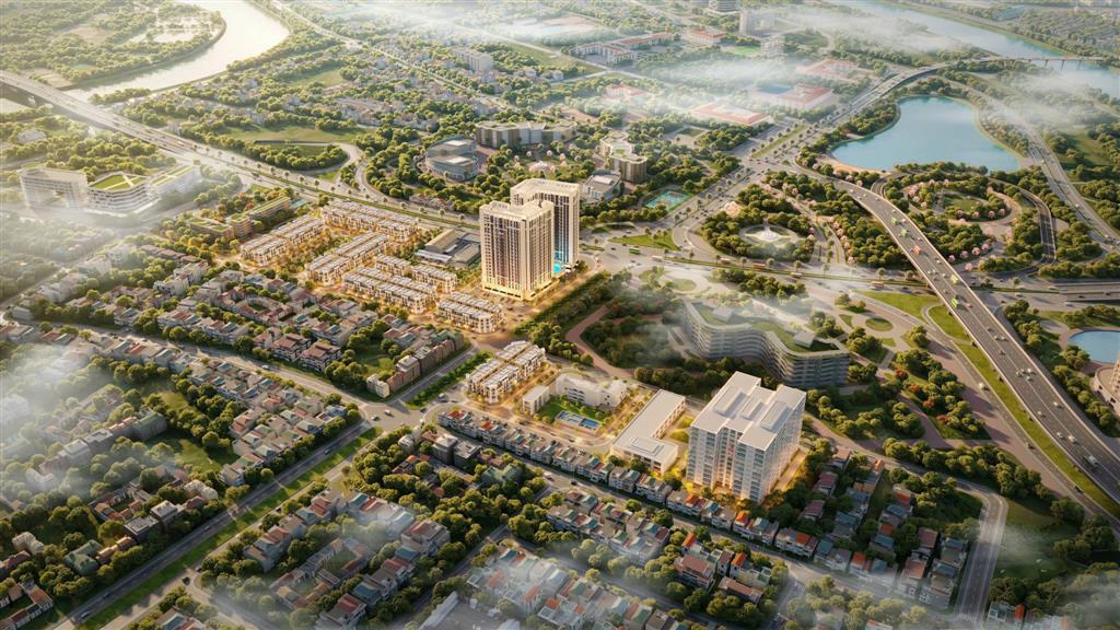 Bán căn liền kề góc xẻ khe dãy hoàng gia 2 view công viên dự án golden point, kiến an, hải phòng.