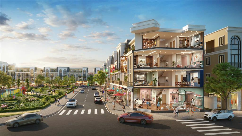 Bán căn liền kề góc xẻ khe dãy hoàng gia 2 view công viên dự án golden point, kiến an, hải phòng.