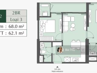 Cần bán nhanh căn 2pn2wc diện tích 63m2 toà a3 lumiere evergreen smart city