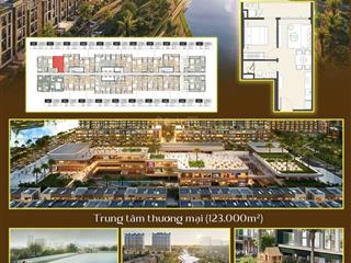 Căn hộ 1 phòng ngủ view sông lumiere midtown đối diện tttm, mặt tiền đường liên phường global city