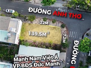 Bán lô góc 2mt anh thơ  đa phước 4 sát sông đất xây cao tầng thuộc kđt nam việt á