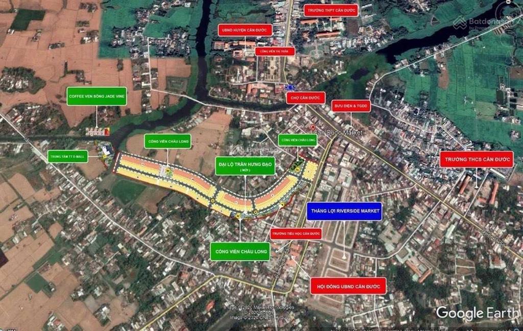 Kẹt ngân hàng chủ bán gấp 3 lô đất liền kề lốc b dự án jdragon kế bên chợ cần đước dt 90m2/lô shr