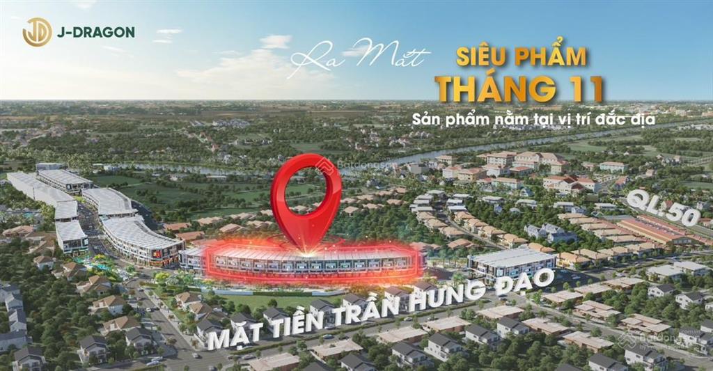 Kẹt ngân hàng chủ bán gấp 3 lô đất liền kề lốc b dự án jdragon kế bên chợ cần đước dt 90m2/lô shr