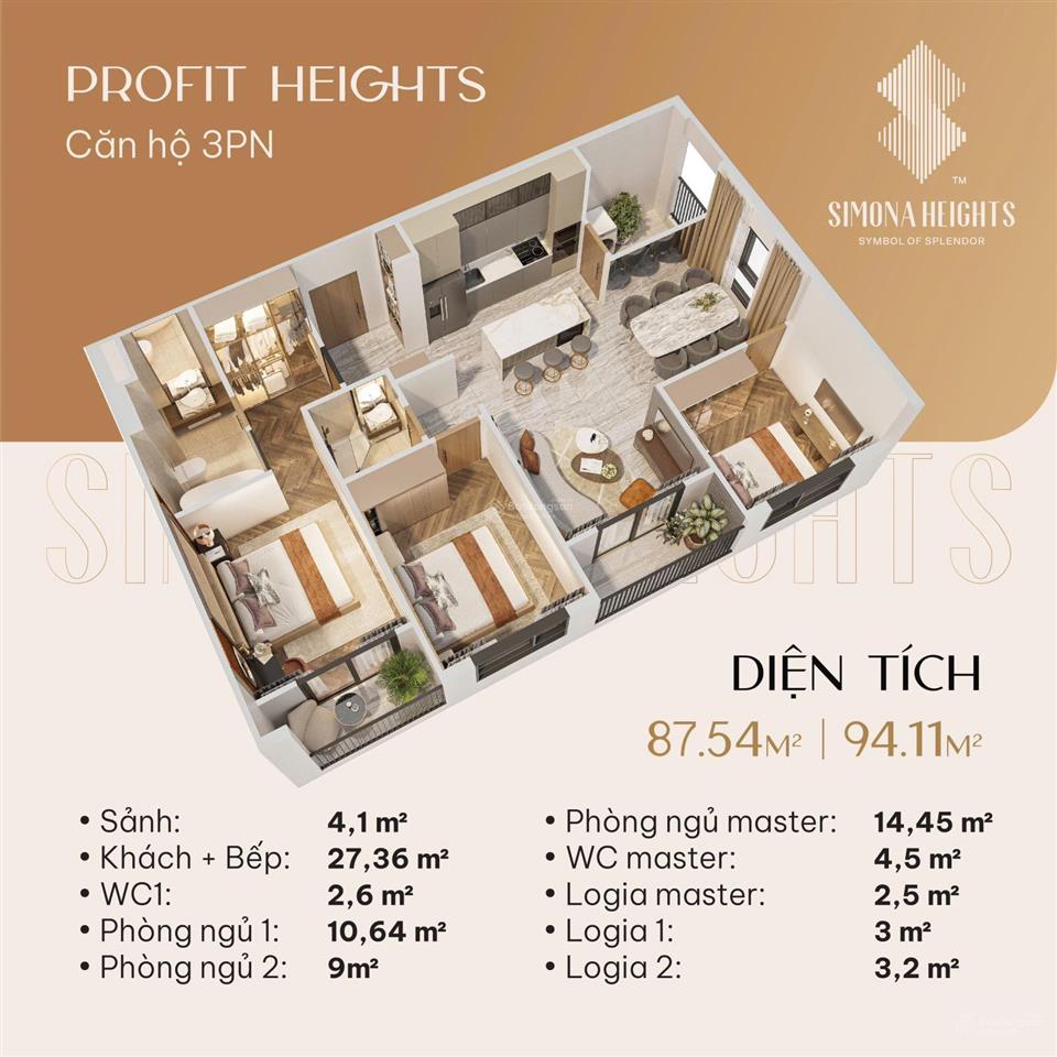 Căn hộ simona height  2 năm 0% lãi + gốc, ngân hàng hỗ trợ 70% vcb, bidv, vietinbank, ocb