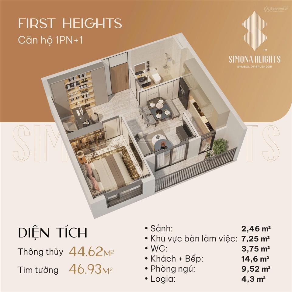 Căn hộ simona height  2 năm 0% lãi + gốc, ngân hàng hỗ trợ 70% vcb, bidv, vietinbank, ocb