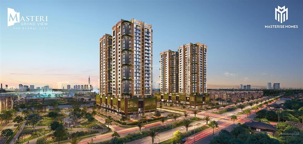 Căn hộ cao cấp 3pn masteri grand view tại the global city  căn góc, sân vườn, bàn giao ntcc