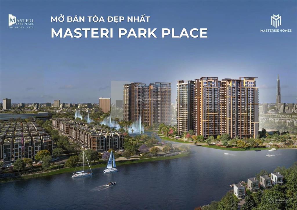 Căn hộ masteri park place trung tâm đô thị the global city, giá gốc cdt, thanh toán 30% nhận nhà