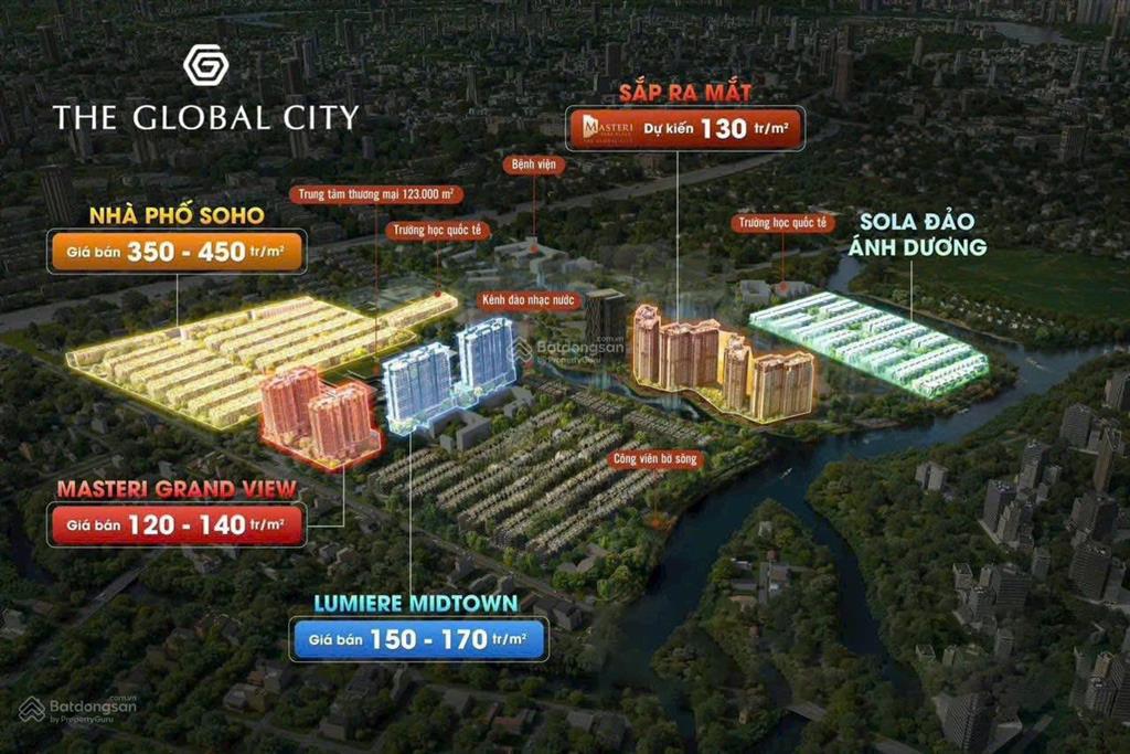 Căn hộ masteri park place trung tâm đô thị the global city, giá gốc cdt, thanh toán 30% nhận nhà