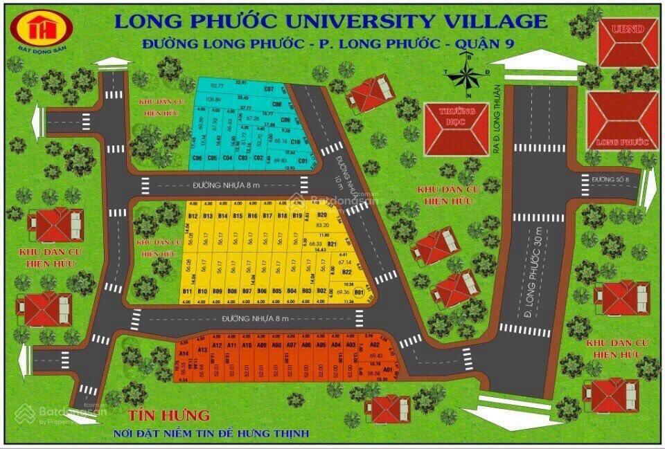 Bán lô đất đối diện ký túc xá đại học luật, cụm uỷ ban phường, chợ long phước vị trí cực đẹp