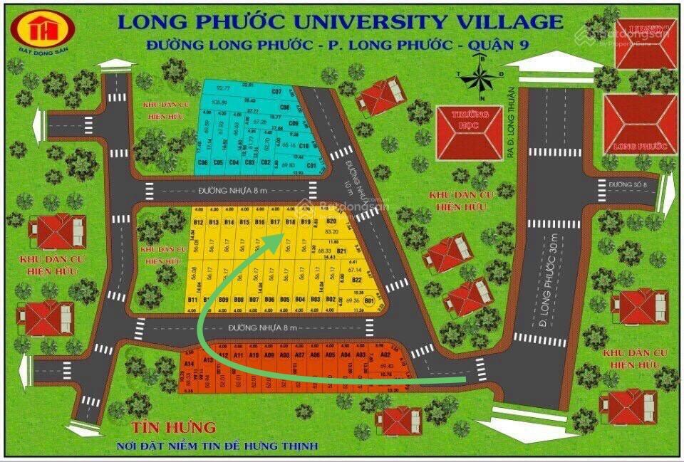 Bán đất long phước vị trí đẹp, đối diện chợ ký túc xá đại học luật khu kinh doanh sầm uất