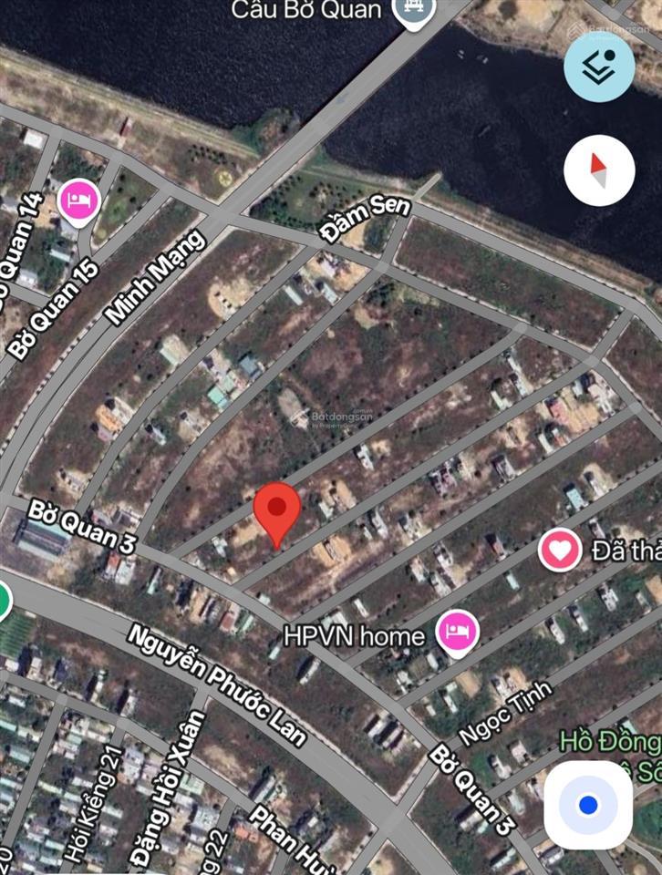 Bán đất đầm sen nam hoà xuân gần minh mạng b2.140 lô 12x thông ra sông giá 6ty00.  0932 558 ***