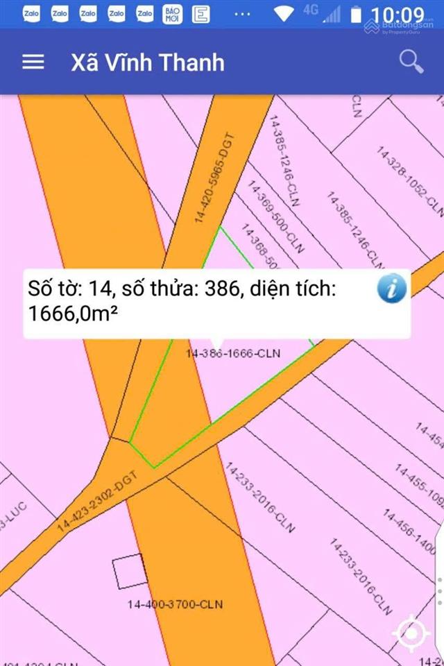 Chính chủ cần bán lô đất 1.666m2 vĩnh thanh, 2mt, 1 xẹt vành đai 3, đường 2 oto né nhau