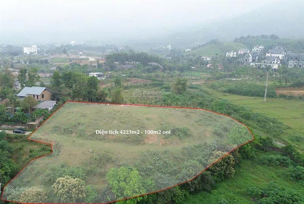 Chính chủ gửi bán 4223m2 đất 2 mặt đường phù hợp nghỉ dưỡng, đầu tư tại tiến xuân, thạch thất