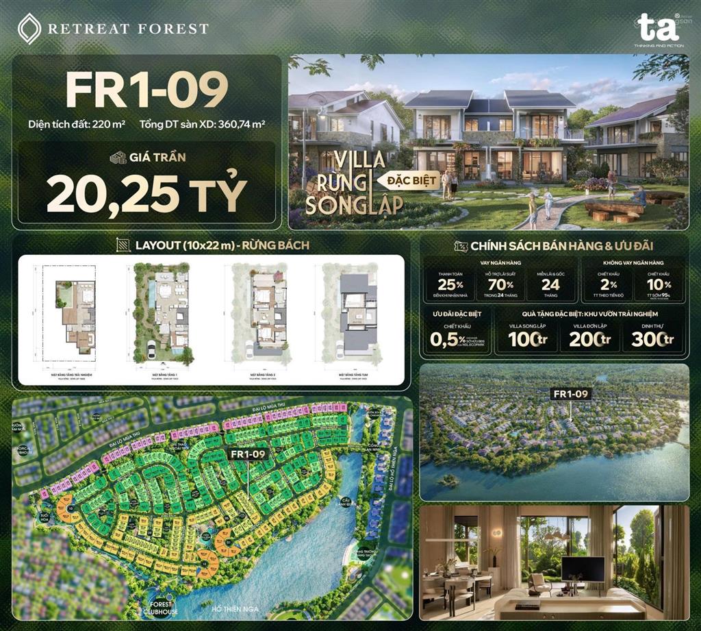 Giỏ hàng chuyển nhượng villa đảo và villa rừng giá tốt