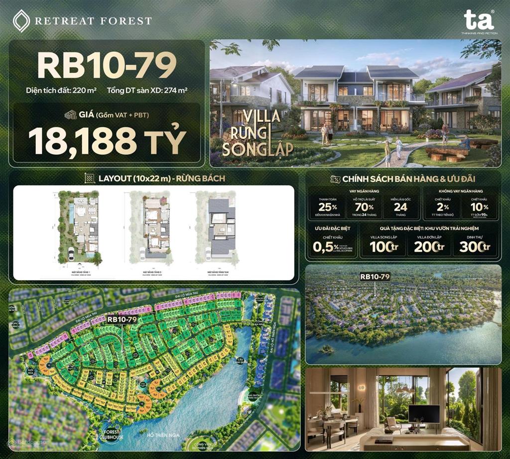 Giỏ hàng chuyển nhượng villa đảo và villa rừng giá tốt