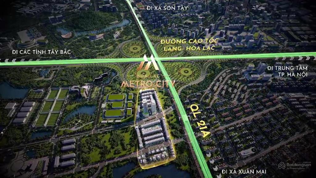 Shophouse 2 mặt tiền 8m tại metro city hòa lạc, vị trí sáng giá nhất của khu đô thị vệ tinh hòa lạc