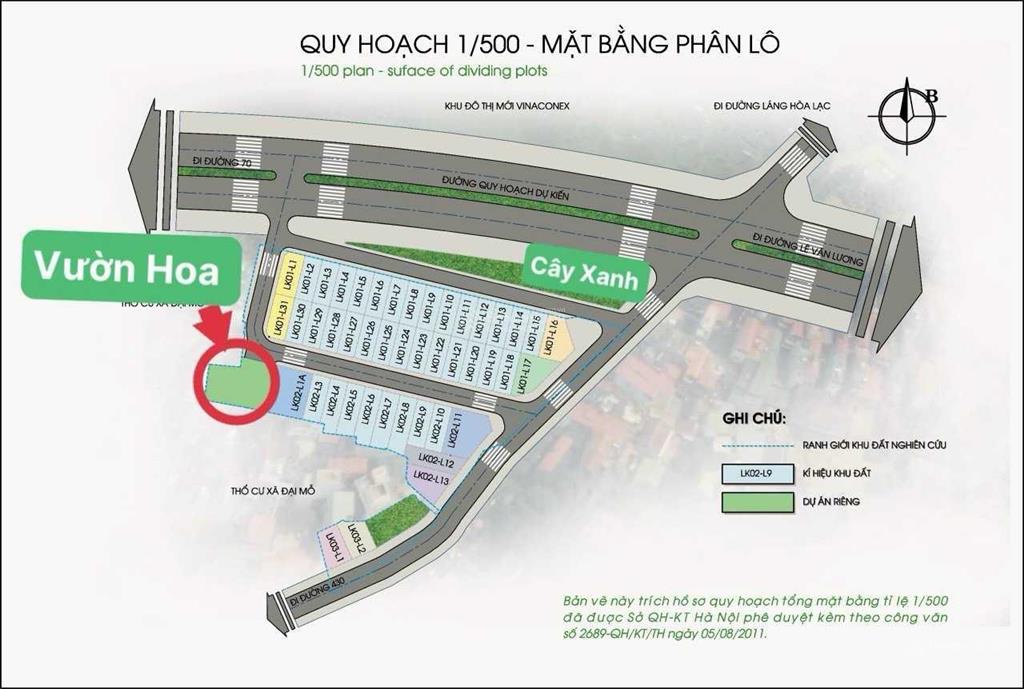 Lô lk tig đại mỗ giá tốt nhất, mt 6m xây 4 tầng, sổ đỏ, đường ô tô tránh, ngõ thông tứ phía