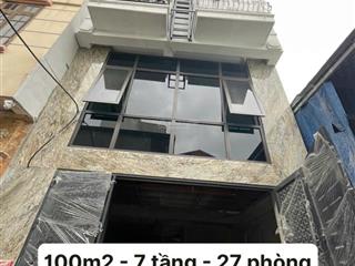 Cần bán tòa ccmn 100m2 7 tầng  27 phòng  doanh thu 130tr/tháng  quang tiến  tây mỗ