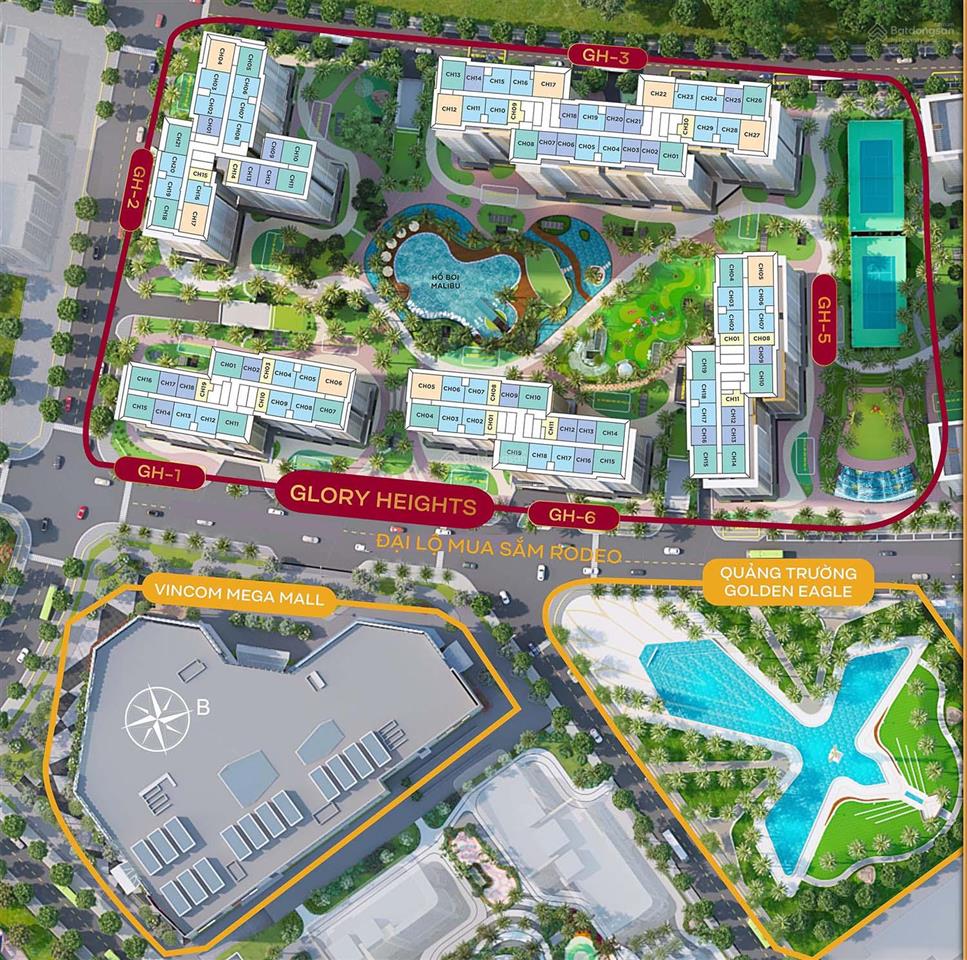 Bán nhanh căn hộ cao cấp glory heights, căn studio giá 2,150 tỷ vị trí gần kề vincom megamall