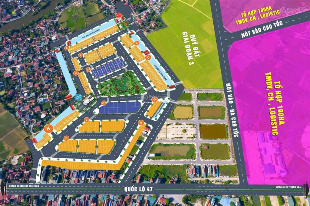 Chính chủ cần bán lô f1, mặt bằng 3164, đông khê, giáp ql 47, sát nút giao