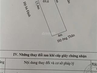 Bán lô đất mặt đường hạ đoạn 1  đông hải vị trí đẹp 69,6m ngang 4m tây bắc