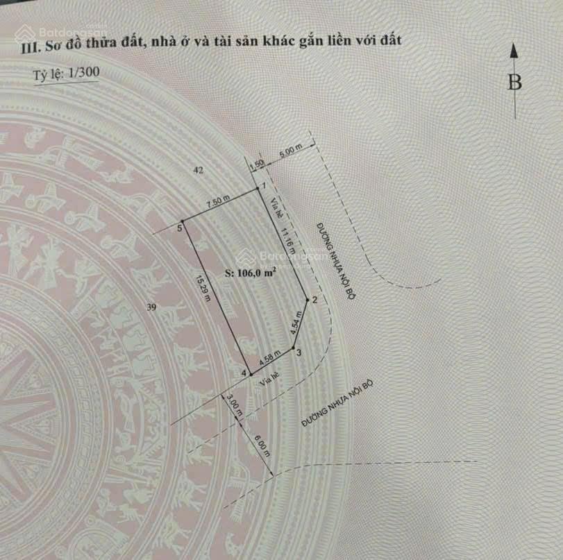Bán lô góc đẹp nhất vườn hồng  hải an  hp 106m2 ngang 7,5m hướng tây tứ trạch