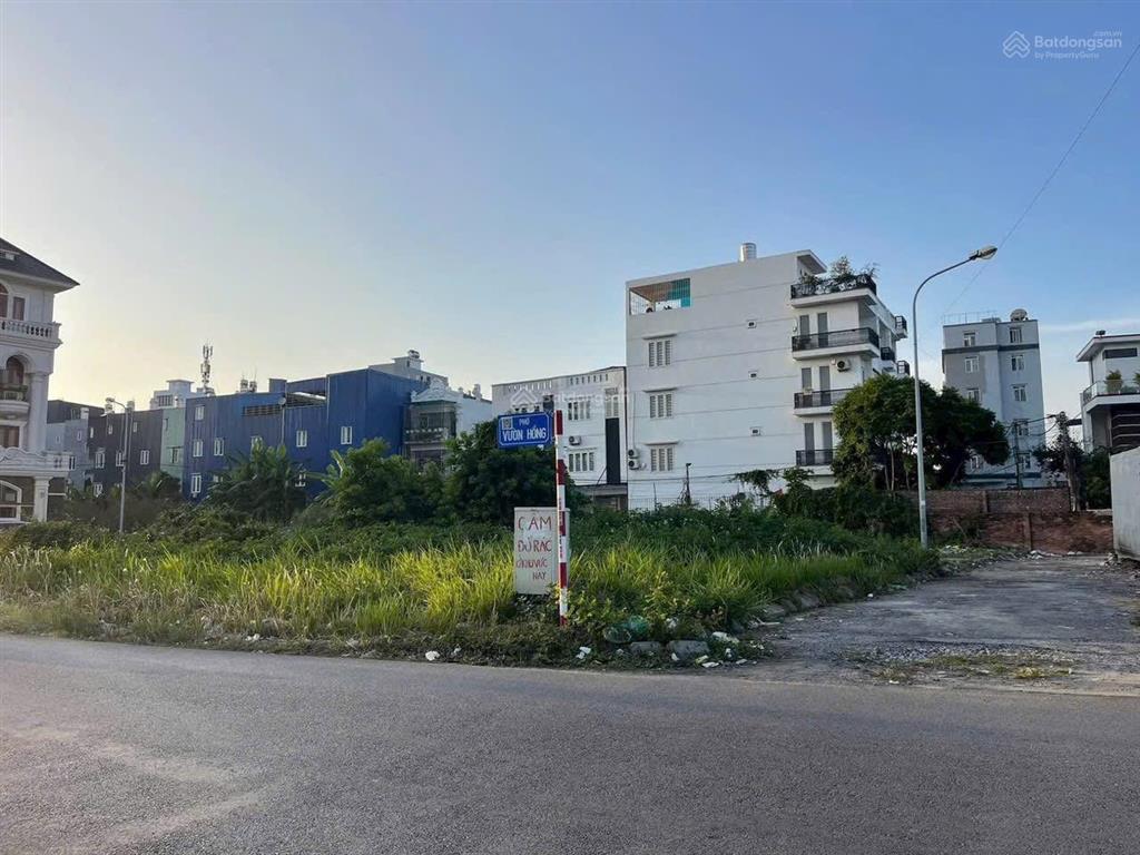 Bán lô góc đẹp nhất vườn hồng  hải an  hp 106m2 ngang 7,5m hướng tây tứ trạch